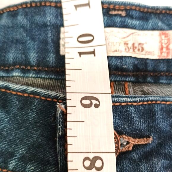 Levi’s 545 Jeans Size 8 Low Rise Bootcut Dark Wash Stretch - Picture 6 of 11